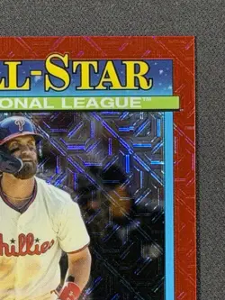 2026 Topps Silver Pack Red Mojo Refractor Bryce Harper All-Star 5/5 Phillies - Image 3