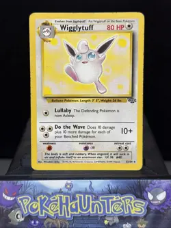 Pokemon Card Wigglytuff 32/64 Non Holo Rare WOTC Jungle Set Played - Image 1