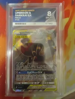 Pokemon TCG Umbreon & Darkrai GX Card Unified Minds Ultra Rare 125/236 ACE 8 - Image 1