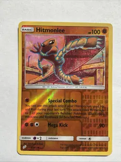 Pokemon Card TCG - Hitmonlee - Sun Moon Team Up - 73/181 - Reverse Holo Uncommon - Image 1