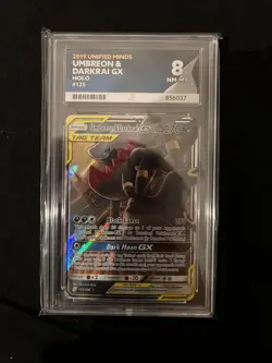 Pokemon TCG Umbreon & Darkrai GX Card Unified Minds Ultra Rare 125/236 ACE 8 - Image 1