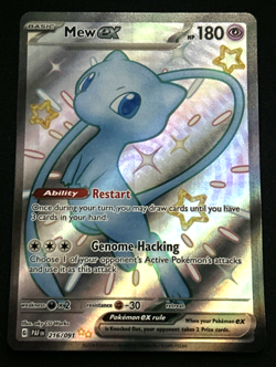 Mew ex 216/091 SV Paldean Fates Shiny Ultra Rare Holo Pokemon Card - Image 1