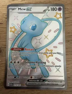 Mew ex 216/091 Pokemon TCG SV: Paldean Fates Shiny Ultra Rare Holo (2024) - Image 1