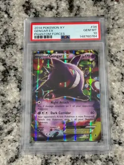 Pokemon TCG 2014 XY Phantom Forces Gengar EX 34/119 Holo Ultra Rare PSA 10 - Image 1