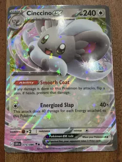 Pokemon TCG Cinccino Ex 073/086 Chaos Rising Double Rare NM Card - Image 1