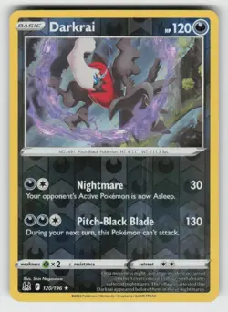 Reverse Holo Darkrai 120/196 Rare Lost Origin Near Mint - Image 1