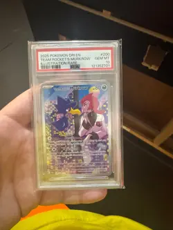 2025 Pokemon Destined Rivals Team Rocket's Murkrow Illustration Rare PSA 10 #200 - Image 1