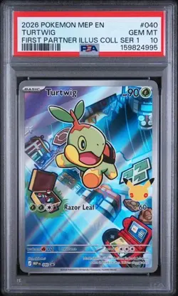 PSA 10 2026 POKEMON MEP EN-ME BLACK STAR PROMO #040 TURTWIG FIRST PARTNER - Image 1