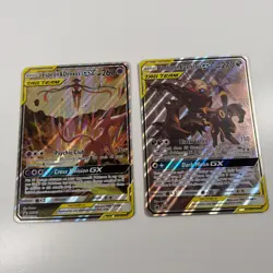 Pokemon Umbreon Darkrai GX SM241 Espeon Deoxys SM240 Jumbo Oversized Tag Team - Image 1