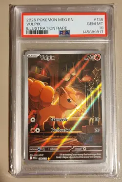 POKEMON VULPIX MEGA EVOLUTION 138/132 ILLUSTRATION RARE PSA 10 GEM MINT - Image 1