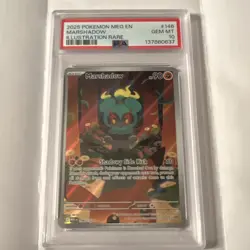 Pokemon 2025 Me01 Mega Evolution Marshadow Illustration Rare Holo 146/132 PSA 10 - Image 1