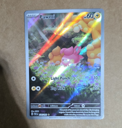 Pokemon TCG Pawmi 226/091 Illustration Rare Full Art Holo SV Paldean Fates - Image 1