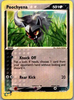 Poochyena 64/109 Common Ruby & Sapphire Pokemon Reverse Holo Near Mint - Image 1
