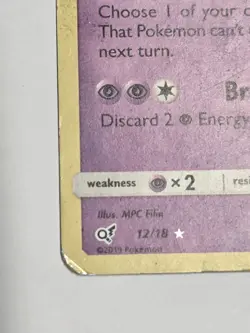 Pokemon Mewtwo 12/18 Detective Pikachu Holo Rare 130 HP English 2019 - Image 2