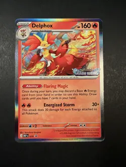 Delphox MEP 074 Pokemon PreRelease Black Star Promo Card Chaos Rising - Image 1