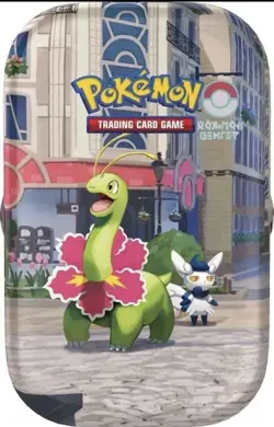 Pokemon Lumiose City Mini Tin - Meganium & Meowstic - New Sealed - Image 1