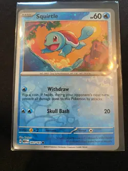 Pokemon Squirtle Cosmos Holo 007/165 EN 151 Promo Costco Exclusive NM Card - Image 1