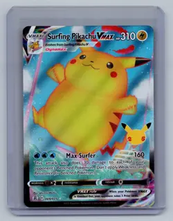 Surfing Pikachu VMAX 009/025 Holo VMAX Rare Celebrations Pokemon NM/M - Image 1