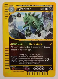 Pokemon TYRANITAR 29/165 Reverse Holo Rare Expedition - Near Mint 🍒 - Image 2