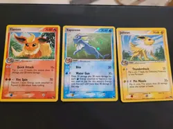 Pokemon Pop Series 3 Flareon, Jolteon, Vaporeon Holo Cards - Image 1