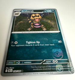 Krokorok (Master Ball Pattern) 058/086 SV: Black Bolt Holo / NM / Pokemon TCG - Image 1