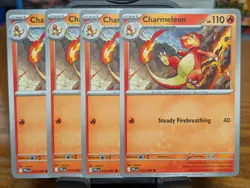 Pokemon TCG Phantasmal Flames Charmeleon 012/094 x4 Playset - Image 1