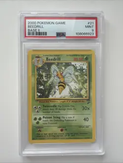 2000 Pokemon Game Base II 21 Beedrill PSA 9 - Image 1