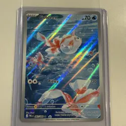 Goldeen Illustration IR Rare 087/084 Pitch Black Card in hand! Pokemon English . - Image 1