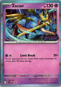 Zacian (Prerelease) 015 Holo Promo ME: Mega Evolution Promo Pokemon Near Mint - Image 1