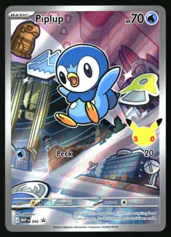 PIPLUP 042 HOLO PROMO ME: MEGA EVOLUTION PROMO POKEMON NEAR MINT - Image 1