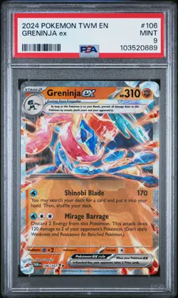 2024 POKEMON TWM EN #106 GRENINJA EX PSA 9 TWILIGHT MASQUERADE - Image 2