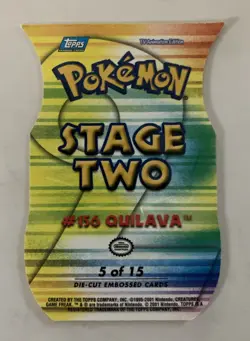 2001 Pokemon Topps Quilava Die-Cut Embossed #156 - Image 2