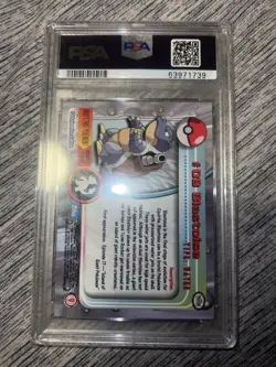 Psa Error 1999 Topps Pokemon TV #9 Blastoise Rainbow Foil Blue Logo PSA 9 NM - Image 2