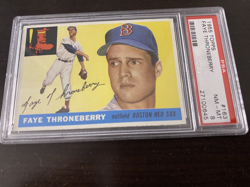 1955 Topps #163 Faye Throneberry PSA 8 - Image 1