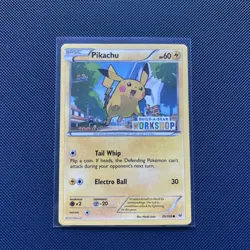 Pokemon TCG Pikachu Build-A-Bear Workshop Promo Stamped 20/108 Card - Image 1