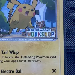 Pokemon TCG Pikachu Build-A-Bear Workshop Promo Stamped 20/108 Card - Image 3