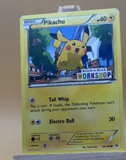 Pokemon TCG Pikachu 20/108 Build-A-Bear Workshop Promo Holo Basic 60 HP English - Image 1