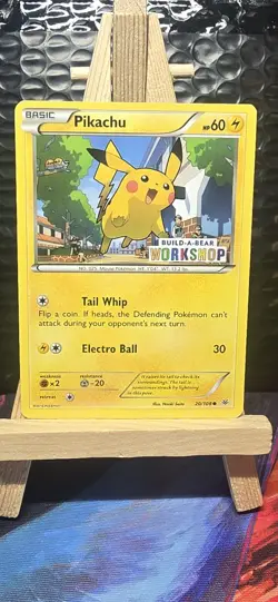 Pokemon TCG Pikachu Card 20/108 Build-A-Bear Workshop Promo Lp! - Image 1