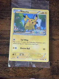 Pokemon TCG Pikachu Build-A-Bear Workshop Promo 20/108 Stamped Promo SEALED - Image 1