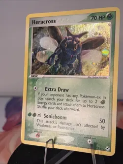 Heracross 7/101 Hidden Legends Reverse Holo Rare LP Pokemon Card - Image 2