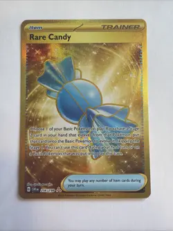 🔥 Rare Candy 256/198 Pokemon Scarlet & Violet Base Set Hyper Rare Gold Holo NM - Image 1