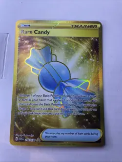Pokemon Card Rare Candy 256/198 Scarlet & Violet Base Set Gold Hyper Rare NM - Image 1