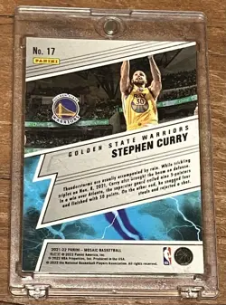 Stephen Curry RARE THUNDER LANE MOSAIC CHROME INVESTMENT CARD SSP WARRIORS MVP - Image 2