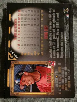 🔥 1998 Topps Gallery David Justice #PPI94 /250 - Rare SN w/horizontal back🔥 - Image 2