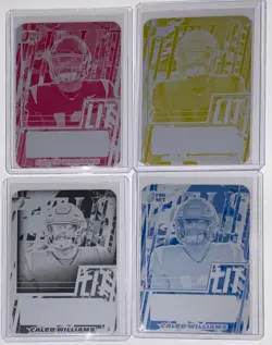 2024 Leaf Pro Set Metal Caleb Williams LIT Printing Plate 1/1 Set Lot - Image 1