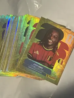 Good Condition Custom 2026 World Cup Panini Stickers Colored Gold Lot Of 110 - Image 1