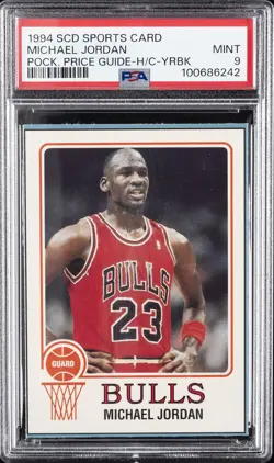 1994 SCD SPORTS CARD POCKET PRICE GUIDE-HAND CUT YEARBOOK MICHAEL JORDAN PSA 9 - Image 1