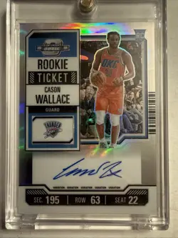Cason Wallace 2023-24 Panini Contenders Optic Rookie Ticket Holo Auto RC #119 - Image 1