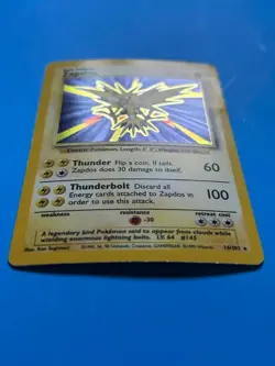 Zapdos 016/102 Holo Rare Base Set Pokemon TCG HP - Image 2