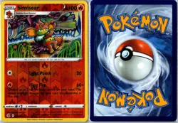 Pokemon Card - Simisear Fusion Strike 038/264 2021 Uncommon Reverse Holo NM - Image 3